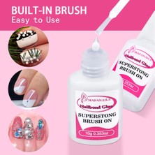 3Danlu 2 Çin 5 Adet/takım Süper Güçlü Fırça Nailbond Tutkal Çok Fonksiyonlu Tırnak Jel Yanlış Ipuçları ve Uv Akrilik Rhinestones Dekor Manikür Aracı 10G (Yurt Dışından)