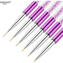 3Danlu 9 11MM Siyah Nail Art Metal Kristal Akrilik Oyma Taklidi Uv Jel Uzatma Fransız Çiçek Şerit Astar Boyama Fırçası Manikür Araçları (Yurt Dışından)