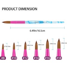 3Danlu 08 Aokitec Kolinsky Akrilik Tırnak Fırçası 1 Pc Siyah Flaş S-Şekil Kolinsky Saç Yuvarlak Tırnak Resim Fırçası Manikür Aracı Için Tırnak Sanat Tasarımı (Yurt Dışından)