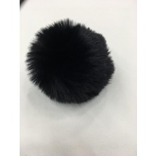 Karan Tuhafiye 7 cm Siyah Yumoş Ponpon Yumuşak Malzeme ile Kolay Bağlama Özelliği