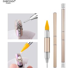 3Danlu Beyaz Nail Art Süsleyen Balmumu Kalem Seçici Rhinestone Kristal Boncuk Mücevher Kristal Aksesuarları Toplama Araçları Metal (Yurt Dışından)