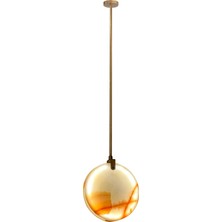 Avize Merkezi M-7106-25-1 25 cm Çap Mermer Tekli Avize