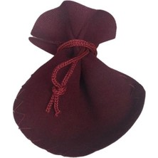 Özer Kutu Kadife Kese Bordo 50 Adet 8x9 (2) Boy Takı, Altın Kesesi (Ipli & Büzgülü)