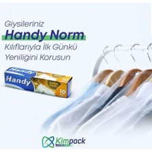 Handy Vakumsuz Şeffaf Giyisi Elbise Ceket Mont Askı Kılıfı Poşeti Torbası - 10 Adetlik 1 Kutu