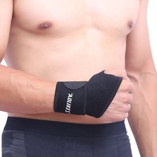Siyah 1 Adet Geri Dönüşümlü Bilek Brace Desteği Gömme Sağ/sol Başparmak Sabitleyici Voleybol Badminton Için Ayarlanabilir Bilek Desteği Wrap (Yurt Dışından)
