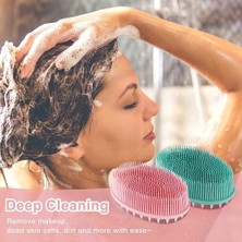1-Yeşil Banyo ve Şampuan Fırçası Peeling Silikon Vücut Scrubber Nazik Spa Masaj Baş Derisi Masaj Duş Fırçası Islak ve Kuru Kullanım (Yurt Dışından)