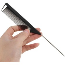 15 Sıcak Moda Siyah Ince Diş Tarak Metal Pin Anti-Statik Saç Stili Sıçan Kuyruğu Tarak 220X28X4MM Saç Şekillendirici Güzellik Araçları (Yurt Dışından)