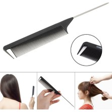 15 Sıcak Moda Siyah Ince Diş Tarak Metal Pin Anti-Statik Saç Stili Sıçan Kuyruğu Tarak 220X28X4MM Saç Şekillendirici Güzellik Araçları (Yurt Dışından)