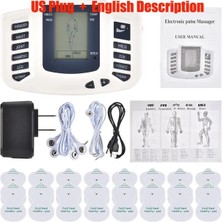 Abd Ingilizce Versiyonu JR309 Ems Onlarca Masaj Ünitesi +16 Pedler Rus Elektrik Darbe Akupunktur Tam Vücut Relax Kas Terapi Masajı Stimülatörü (Yurt Dışından)