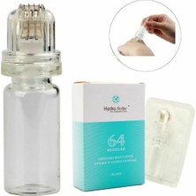 0.25MM Fda Hydra 64PIN Rulo Titanyum Ipuçları Mikroiğne 0.25MM Otomatik Altın Derma Damgası Cilt Bakımı Yaşlanma Karşıtı Serum Enjeksiyonu Yeniden Kullanılabilir (Yurt Dışından)