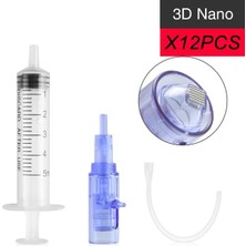 12PCS 3D Nano Hydra Enjektör Derma Kalemi Kablosuz Su Mezoterapisi Microneedle Mesogun Enjeksiyon Asit Dermapen Nano Iğneler ile Cilt Bakım Kitleri (Yurt Dışından)