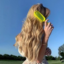 Kırmızı-Mavi Örgü Geniş Diş Hava Yastığı Tarak Pro Salon Saç Bakımı Şekillendirici Aracı Anti Arapsaçı Anti-Statik Saç Fırçası Kafa Tarak Kuaförlük Araçları (Yurt Dışından)