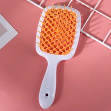 Kırmızı-Mavi Örgü Geniş Diş Hava Yastığı Tarak Pro Salon Saç Bakımı Şekillendirici Aracı Anti Arapsaçı Anti-Statik Saç Fırçası Kafa Tarak Kuaförlük Araçları (Yurt Dışından)