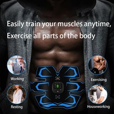 1 Takım Akıllı Elektrikli Ems Kas Çalıştırıcı Kas Stimülatörü Karın Kası Geliştirici Ems Spor Karın Masajı Kol Geri Ayak Eğitimi (Yurt Dışından)