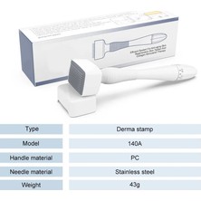 Beyaz Derma Damgası Ayarlanabilir Dermapen Iğne Uzunluğu 140 Paslanmaz Çelik Iğne Mikroiğne Mikroiğne Damgası Sakal Saç Büyüme Için Mts (Yurt Dışından)
