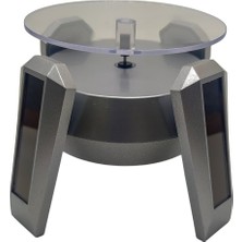 Özer Kutu Solar Ayaklı 360 Derece Döner Ürün Standı Gümüş