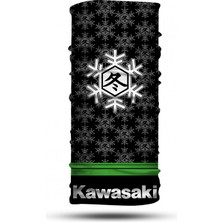 kawasaki Desenli Motorcu Boyunluğu Buff Bandana Saç Bandı