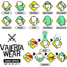 VAV Wear Desenli Motorcu Boyunluğu Buff Bandana Saç Bandı