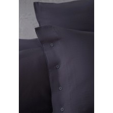 Apricitas Home Essential Antrasit Çift Kişilik %100 Pamuk Nevresim Takımı