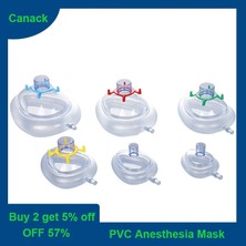 1 Adet Size2 Canack 1 Adet/6 Adet Pvc Anestezi Maskesi Yüksek Kaliteli Tek Kullanımlık Pvc Resüsitasyon Yüz Maskeleri Yetişkin ve Çocuk Için 6 Boyutu (Yurt Dışından)