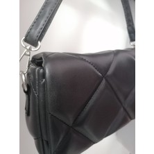 Kadın Küçük Boy Mini Baget Clutch Kapıtone El ve Omuz Çantası