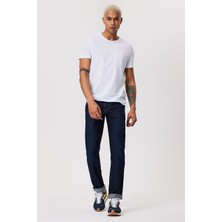 Lee Cooper Jagger Erkek Slım Straıght Dar Kesim Normal Bel Düz Paça Jean Pantolon Mavi