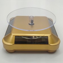 Özer Kutu Solar 360 Derece Döner Ürün Standı (Altın)