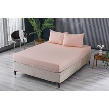 Doqu Home Colourful Fitted Çarşaf Tek King Size - Somon