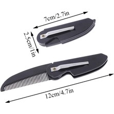 7.3 cm x 1.7 cm Erkekler Için Siyah Mini Cep Sakal Tarağı Plastik Bıyık Güzellik Dolaşık Açıcı Tarak Şekillendirici Araçları Sakal Fırçası Yüz Saç Fırçası Sakal (Yurt Dışından)