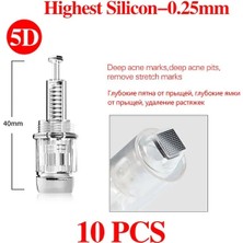 10 Adet 5d Hh-0.2.5mm Otomatik Microneedle Kablosuz Derma Kalemi Kartuşları ile Mikro Iğneleme Dermapen Sistemi Terapisi Mts Ultrima Mikro Neelde Ev Kullanımı (Yurt Dışından)