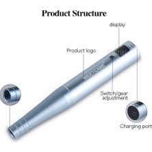 10 Adet 5d Hh-0.2.5mm Otomatik Microneedle Kablosuz Derma Kalemi Kartuşları ile Mikro Iğneleme Dermapen Sistemi Terapisi Mts Ultrima Mikro Neelde Ev Kullanımı (Yurt Dışından)