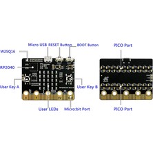 Decisive Pıco RP2040 Bit Anakart Için 2 Adet Bbc Microbit Şekli Python Programlama Anakart ile Uyumlu (Yurt Dışından)