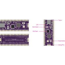 Decisive Raspberry Picoboot Kurulu RP2040 Çift Çekirdekli Kol M0 + Işlemci 264KB Sram + 16MB Flash Bellek Geliştirme Kurulu (Yurt Dışından)