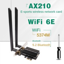 Decisive Wi-Fi 6e Pcıe Kablosuz Ağ Kartı 5g/6ghz Wifi Adaptörü Bluetooth 5.2 Pcı Express 802.11AX AX210 Wifi Kartı (Yurt Dışından)