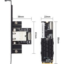 Decisive M.2 Tek Bağlantı Noktalı 10 Gigabit Ağ Adaptörü Elektrik Bağlantı Noktası RJ45 Hızlı Endüstriyel Seviye Sunucu Esports Ağ Adaptörü (Yurt Dışından)