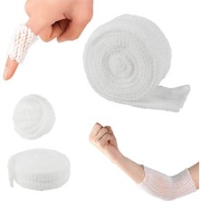 15MM 2m/rulo Gerilebilir Tıbbi Hemşirelik Acil Yardım Gazlı Bez Elastik Net Yara Pansuman Bandajı Kafa Dirsek Ayak Bileği Diz Yaralanmaları (Yurt Dışından)