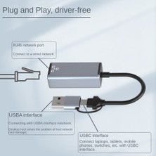 Decisive USB Tip C RJ45 Kablolu Ağ Kartı Süper Hızlı USB 3.0 Dizüstü Bilgisayar Için Ethernet Adaptörüne, 1000 Mbps Ağ Kartı (Yurt Dışından)