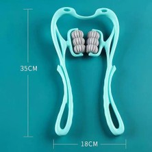 Pembe 6 Tekerlek 360 ° Dönebilen Meridyenleri Teşvik Boyun Yoğurma Masajı El Derin Doku Servikal Omurga Masajı Kas Masajı (Yurt Dışından)