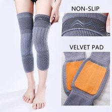 Orta Gri-Kadife L 2pcs Kış Sıcak Yün Kaşmir Bacak Isıtıcıları Kollu Kalın Polar Astarlı Diz Pedleri Brace Destek Koruma Koruyucu Uzun Termal Sararlar (Yurt Dışından)