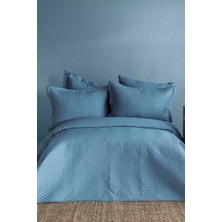 İssimo Home Simply Sky Blue Pamuk Saten Nevresim Takımı King