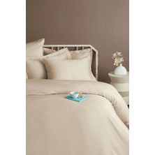 İssimo Home Simply Orchid Beige Pamuk Saten Fitted Set 160*200/50*70