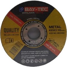 Bay-Tec Baytec Metal Kesici Mk 0100 115X2.5X22MM 25 Adet