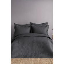 İssimo Home Simply Füme Pamuk Saten Nevresim Takımı Aile Seti