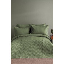İssimo Home Simply Forest Green Pamuk Saten Nevresim Takımı King