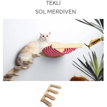 Kedi Yatağı, Kedi Yuvası, ve Kedi duvar yatağı, Kedi hamağı, + Sol Tip Kedi Tırmanma Merdiveni, 2li Ahşap Mode