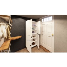 Zerka Concept Venüs Tamamı Mdf 6 Raflı Çok Amaçlı Mutfak Banyo Ayakkabılık Dolabı 60 cm