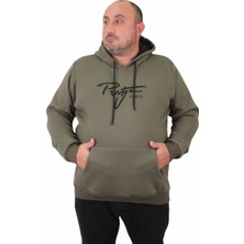 Starbattal Erkek Büyük Beden Kapuşonlu Sweat Prstge Paris 23208 Hakı