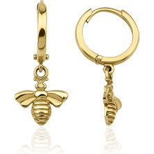 Fiyonk Kuyumculuk 14 Ayar Altın Arı Objeli Küpe