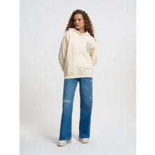 Loft Long Wide Leg Regular Fit Kadın Pantolon