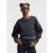Loft Long Crop Kadın Sweatshirt